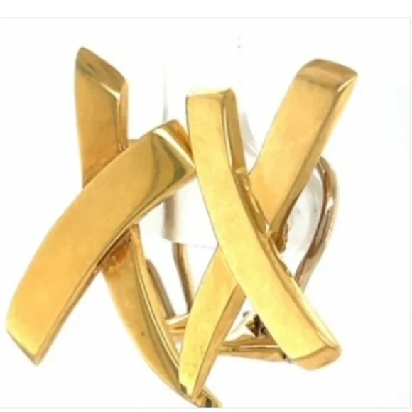 Tiffany & Co. 18K 1989 Paloma Picasso "X" Earring - Picture 4 of 5